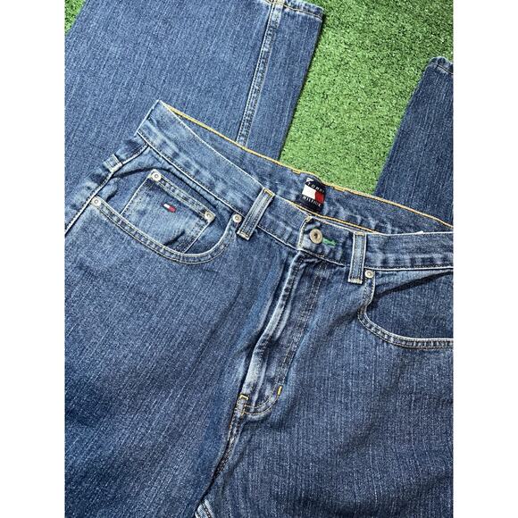 Vintage Tommy Hilfiger Jeans Men 31x32 Straight Leg Baggy fit Y2K - Picture 5 of 15
